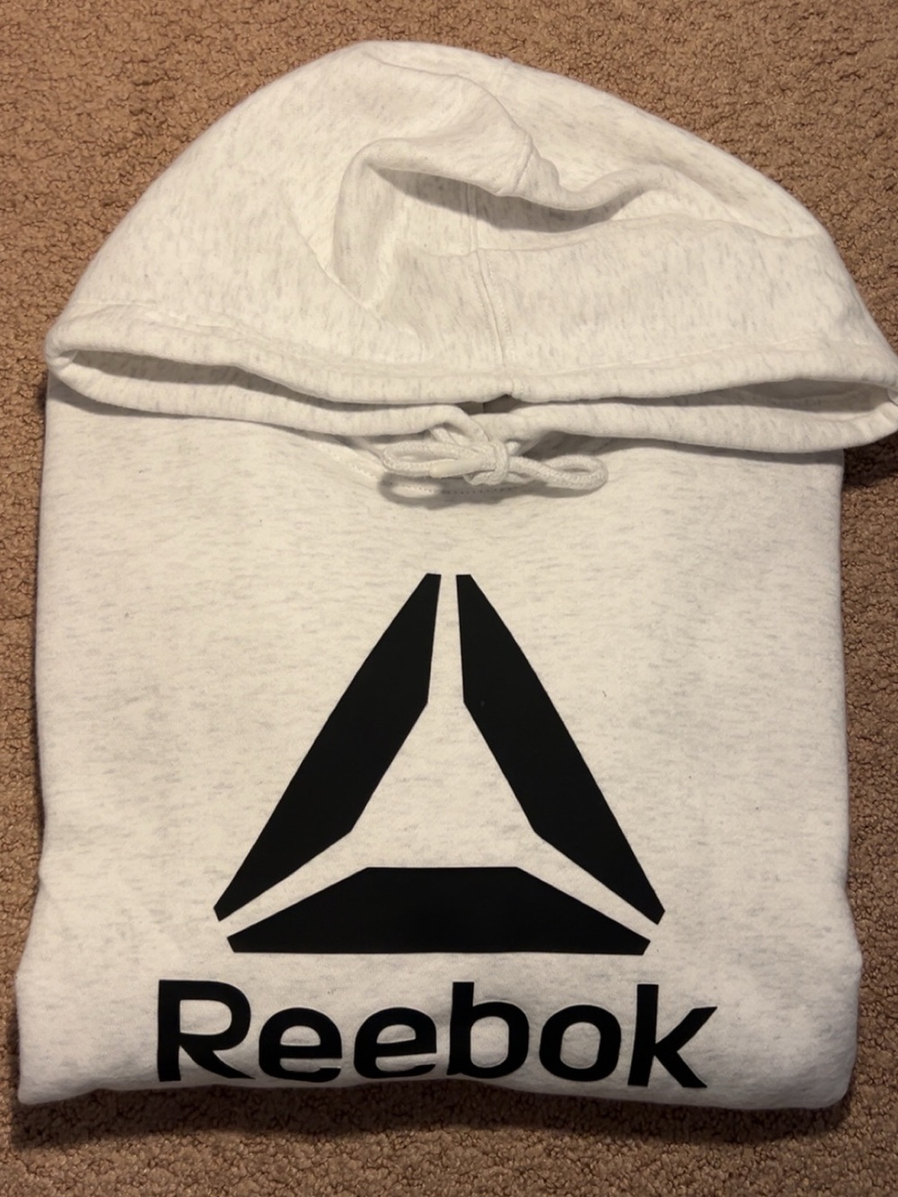 Reebok White Tee with Red Logo and Black Text